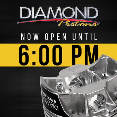 Diamond Extends Hours of Operation to 6:00pm!
